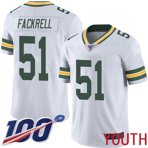 Green Bay Packers Limited White Youth 51 Fackrell Kyler Road Jersey Nike NFL 100th Season Vapor Untouchable